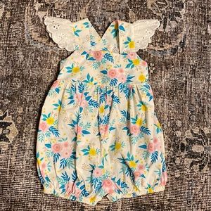 Eleanor Rose 12m Lemonade Floral Bubble - Like New